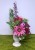 bukiet do wazonu  sylikonowe storczyki bordowe dalie bordowe anemone rozowe roze purpurowe gerbery  dociaczony betonem komplet nagrobny Kwiaty pro kwiaty sztuczne jak zywe wazon kwiatowy