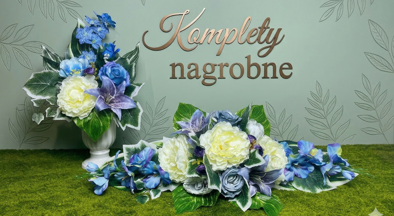 Niebieski zestaw  na cmentarz 
