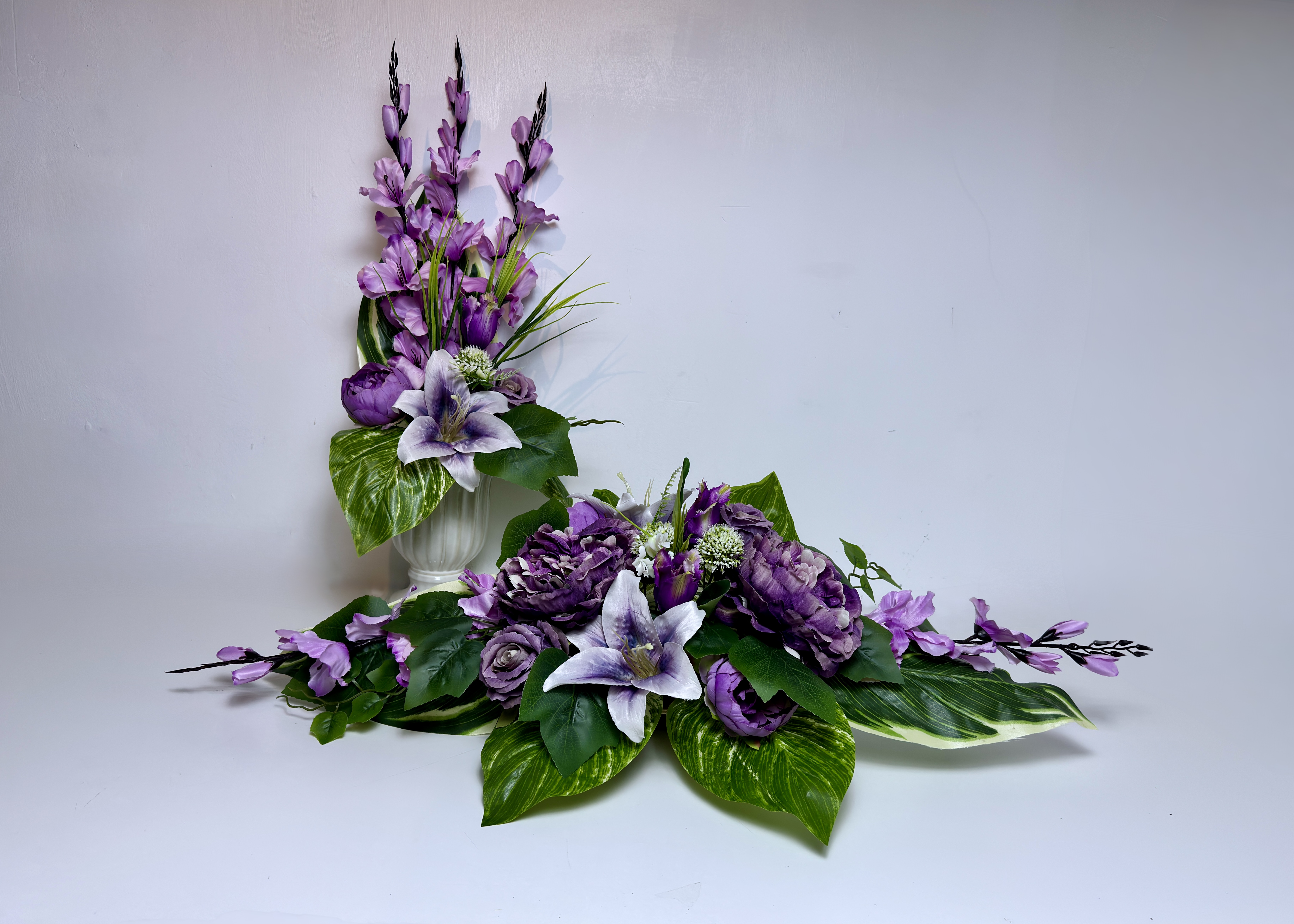 Zestaw kwiatowy w odcieniach fioletu