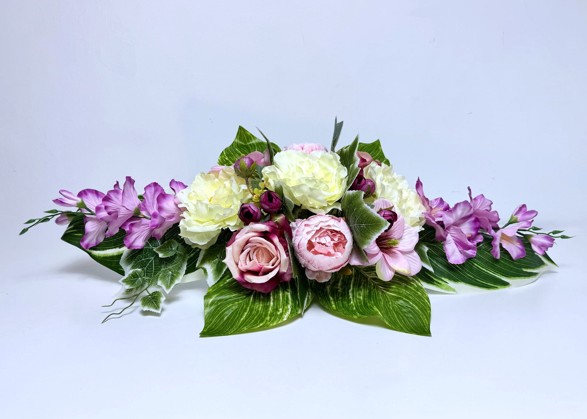 cream-and-pink-floral-grave-composition-oblong